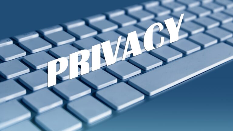 Afbeelding toetsenbord met privacy ter illustratie van de privacyverklaring